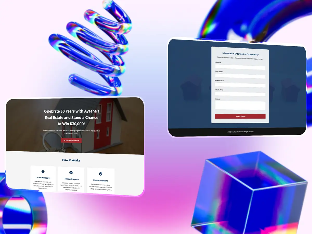 Ayesha's Real Estate Landing Page
